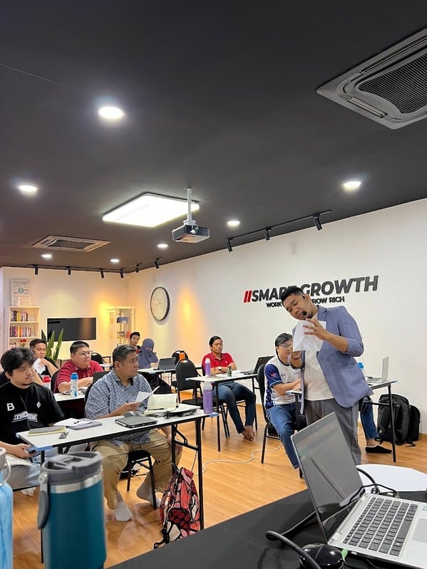 Monthly AI class in progress at a training room